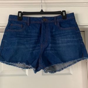 High waisted jean shorts